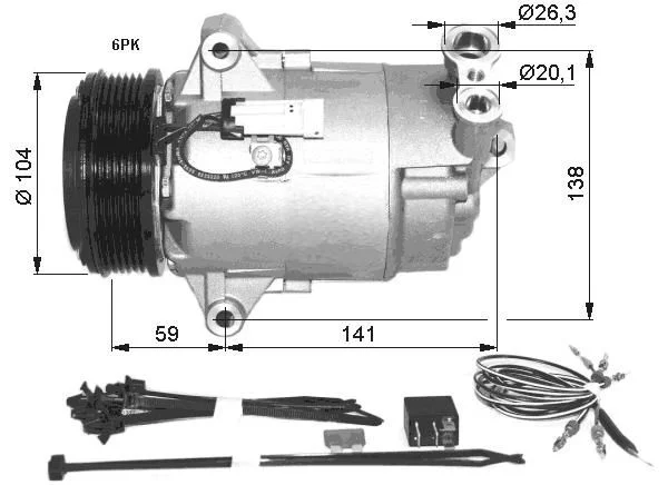 Kompresor, klimatska naprava NRF 32427