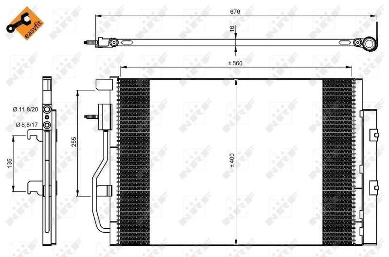 Kondenzator, klimatska naprava NRF 350044