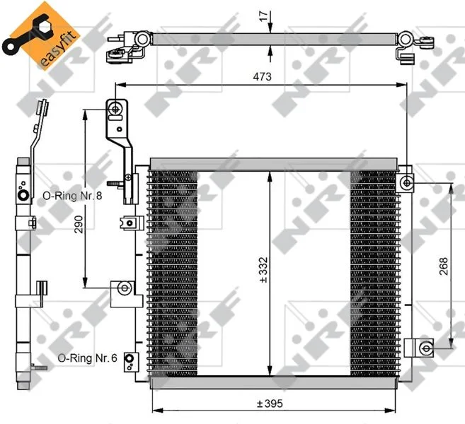 Kondenzator, klimatska naprava NRF 350047