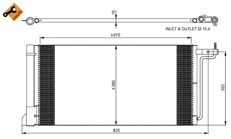 Condenser, air conditioning NRF 350051