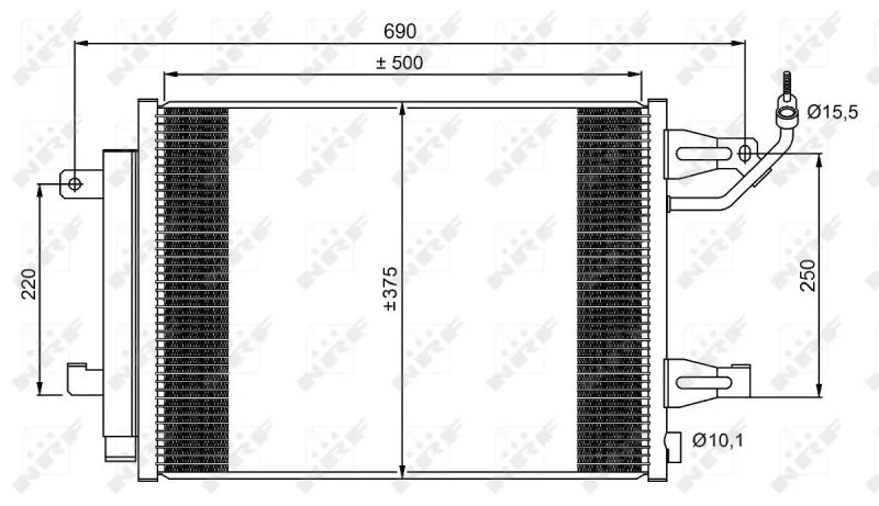 Condenser, air conditioning NRF 350073