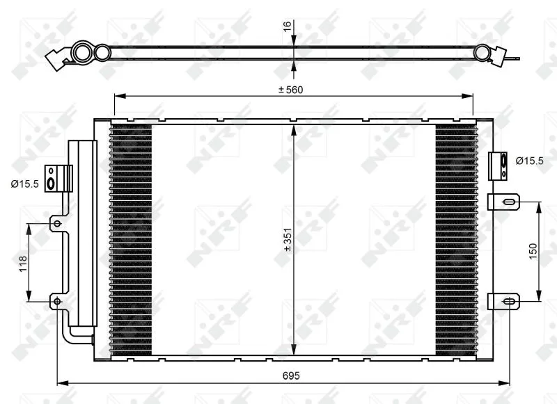 Kondenzator, klimatska naprava NRF 350083