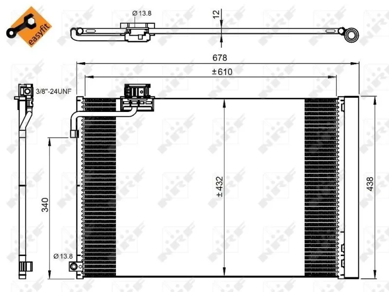 Kondenzator, klimatska naprava NRF 350214