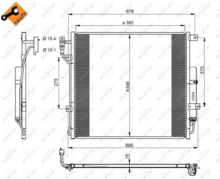 Condenser, air conditioning NRF 350220