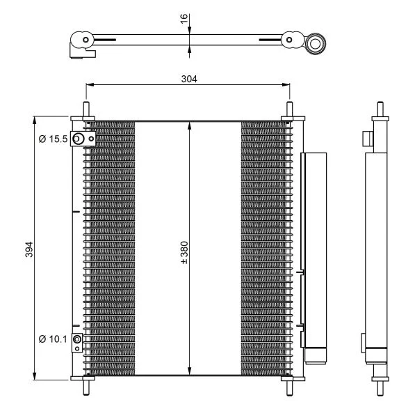 Condenser, air conditioning NRF 350326