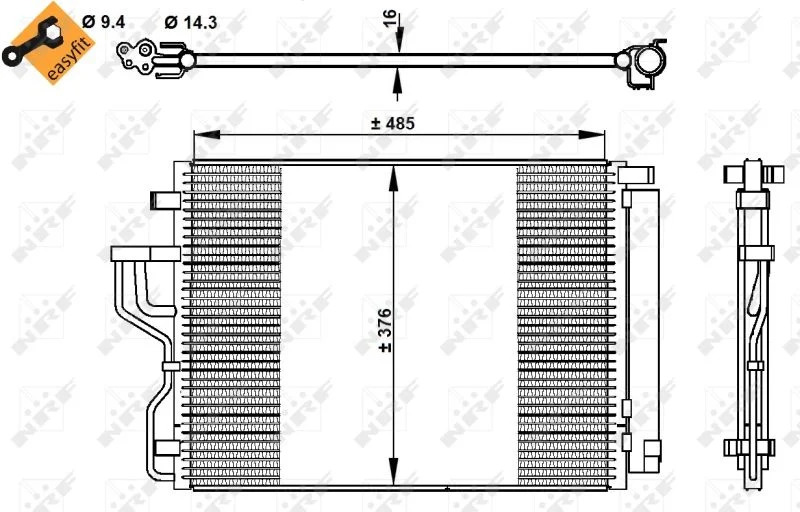 Kondenzator, klimatska naprava NRF 350334