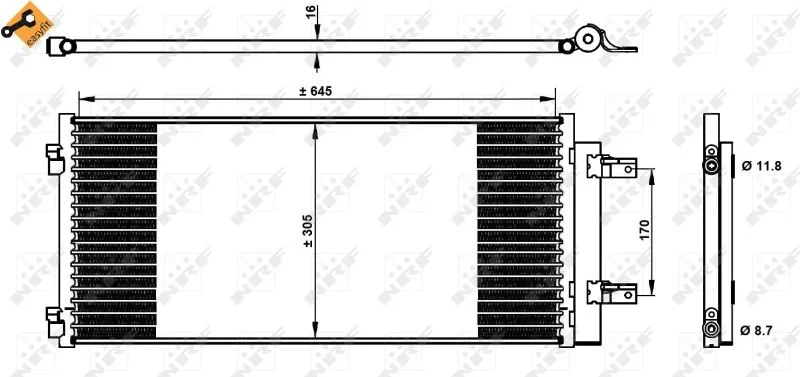 Kondenzator, klimatska naprava NRF 350338