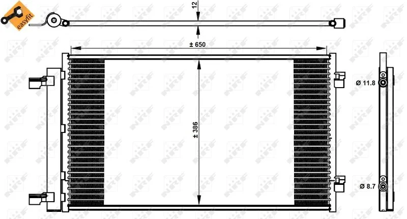 Condenser, air conditioning NRF 350339