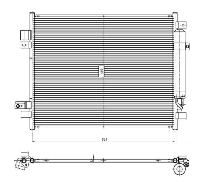 Condenser, air conditioning NRF 350418