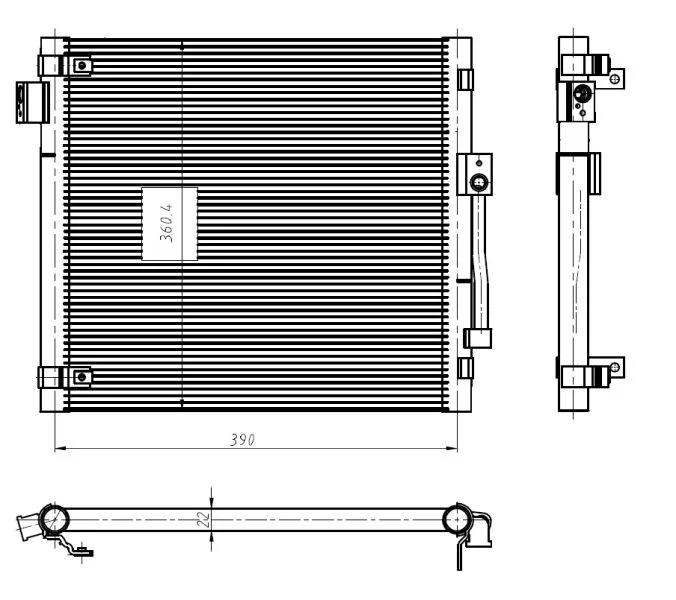 Kondenzator, klimatska naprava NRF 350447