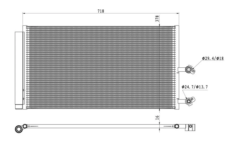 Condenser, air conditioning NRF 350450