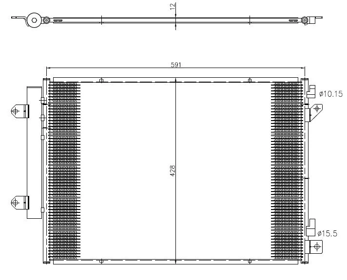 Condenser, air conditioning NRF 350472