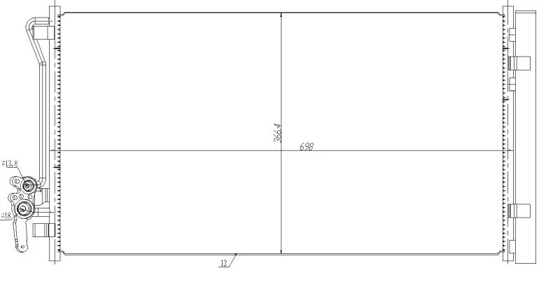 Condenser, air conditioning NRF 350479
