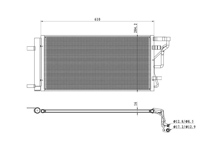 Condenser, air conditioning NRF 350491