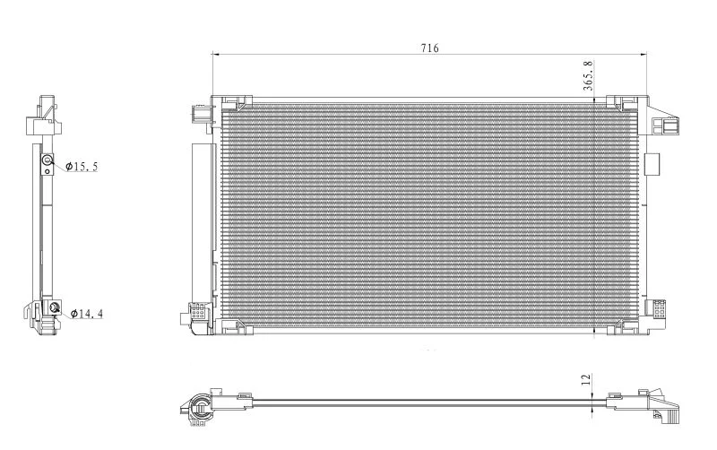 Condenser, air conditioning NRF 350500