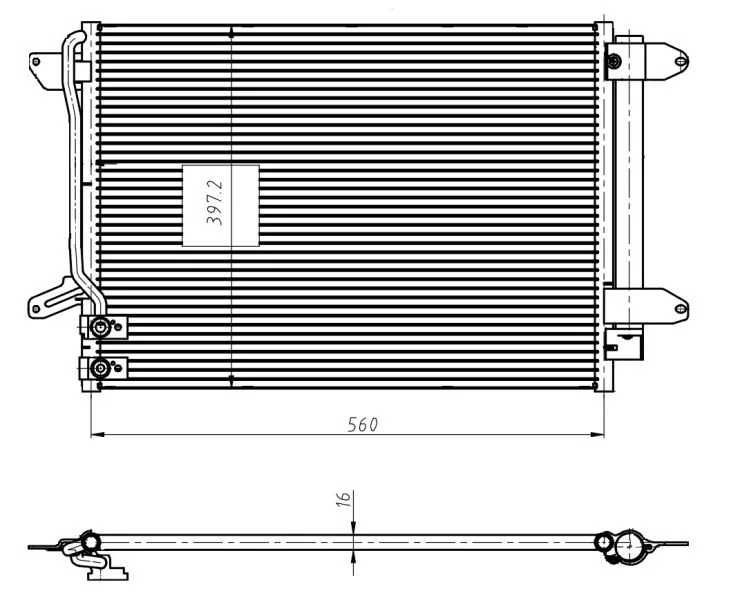 Condenser, air conditioning NRF 350507