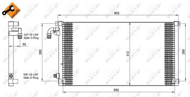 Condenser, air conditioning NRF 35103
