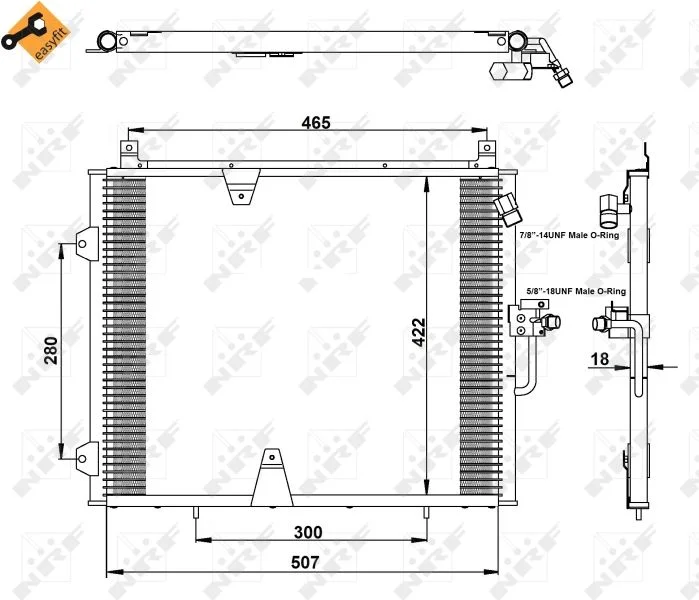 Kondenzator, klimatska naprava NRF 35129