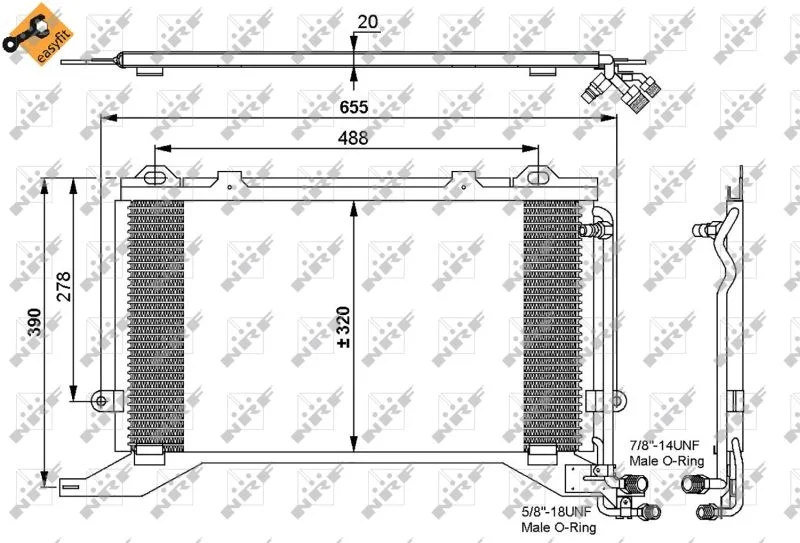 Condenser, air conditioning NRF 35240