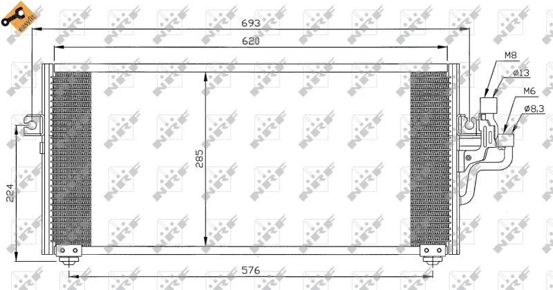 Condenser, air conditioning NRF 35268