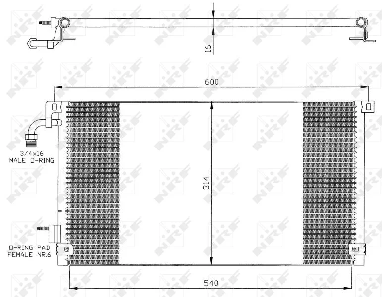 Kondenzator, klimatska naprava NRF 35328