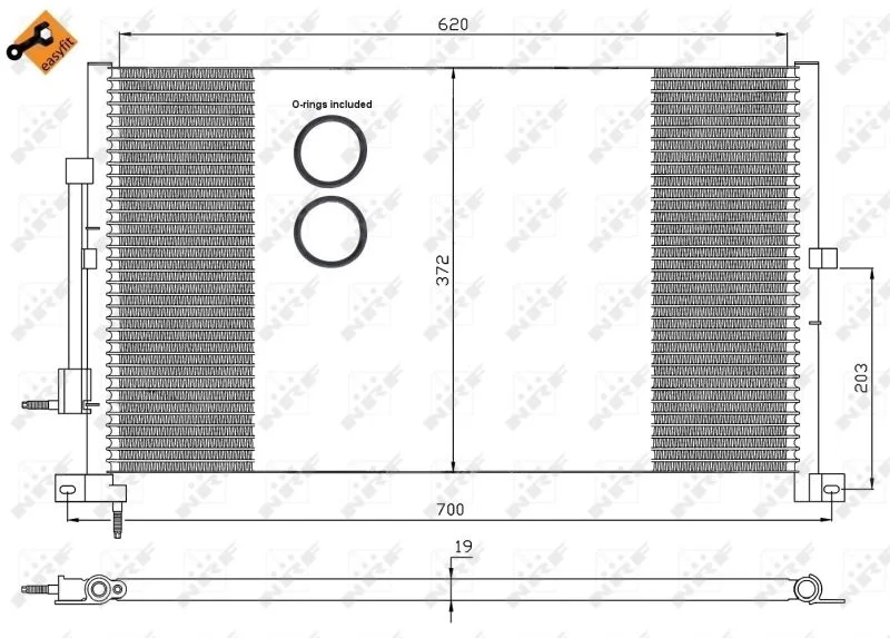 Condenser, air conditioning NRF 35365