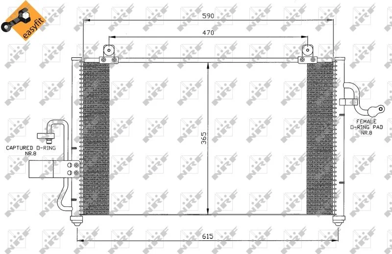 Condenser, air conditioning NRF 35425