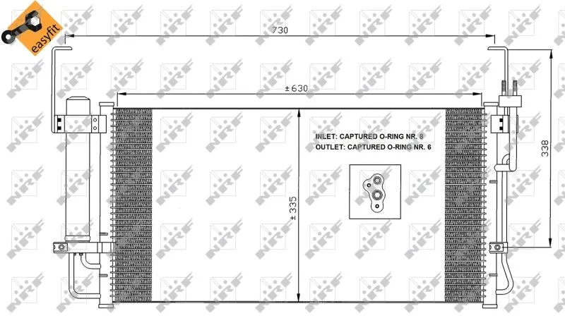 Condenser, air conditioning NRF 35429