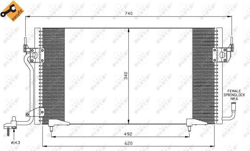 Condenser, air conditioning NRF 35439