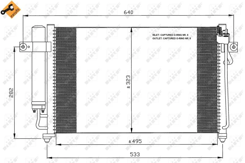 Condenser, air conditioning NRF 35476