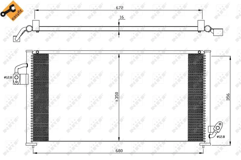 Condenser, air conditioning NRF 35523