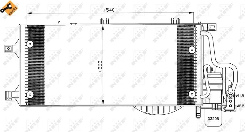 Condenser, air conditioning NRF 35531