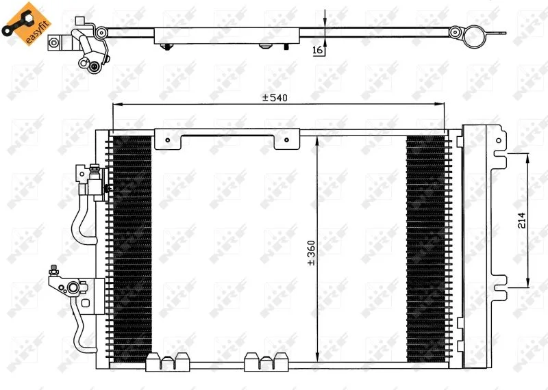 Condenser, air conditioning NRF 35554
