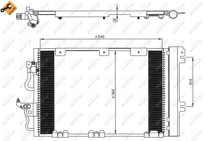 Kondenzator, klimatska naprava NRF 35556