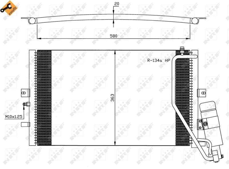 Kondenzator, klimatska naprava NRF 35558