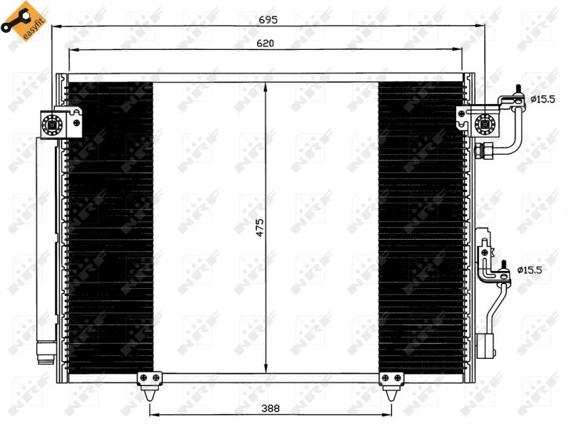 Condenser, air conditioning NRF 35619