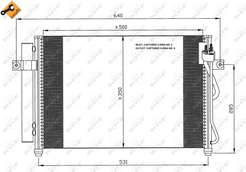 Condenser, air conditioning NRF 35630