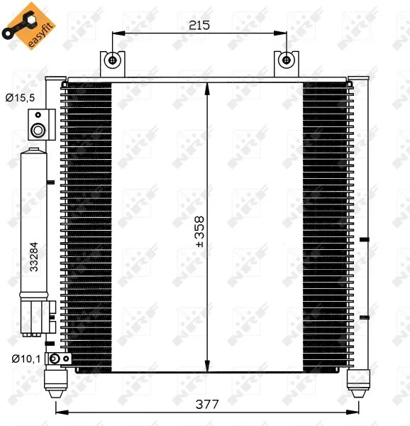 Condenser, air conditioning NRF 35637