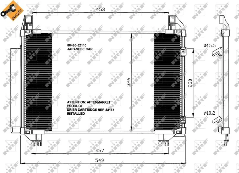 Condenser, air conditioning NRF 35652