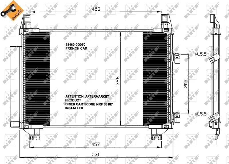 Condenser, air conditioning NRF 35653