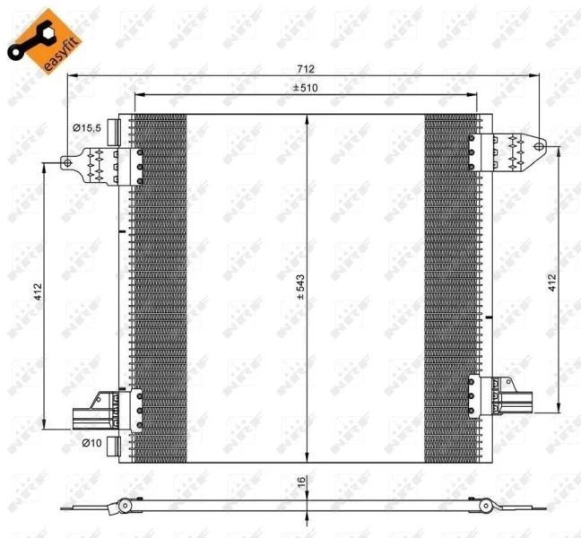 Condenser, air conditioning NRF 35702