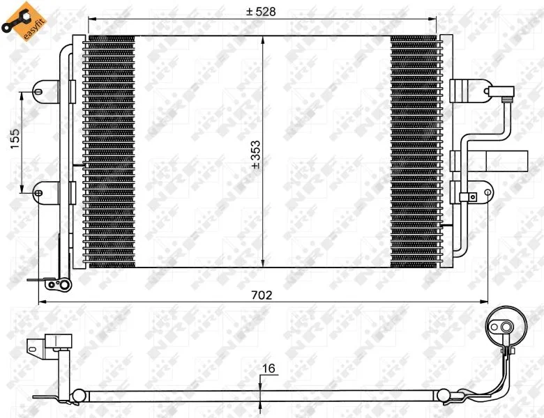Condenser, air conditioning NRF 35733