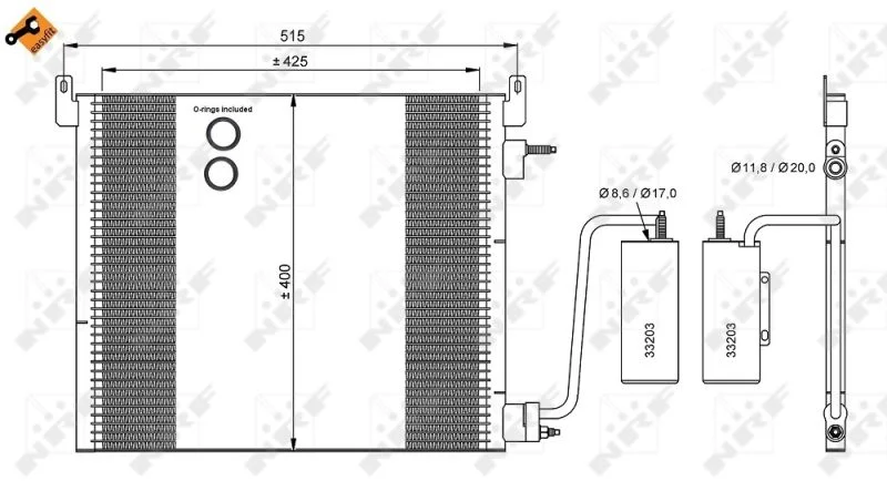 Condenser, air conditioning NRF 35741
