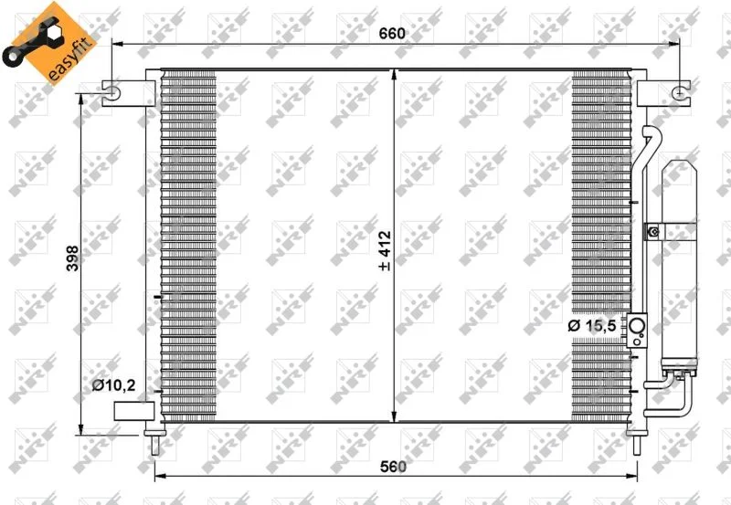 Condenser, air conditioning NRF 35766