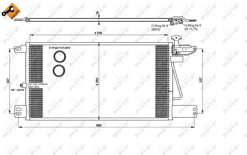 Condenser, air conditioning NRF 35790