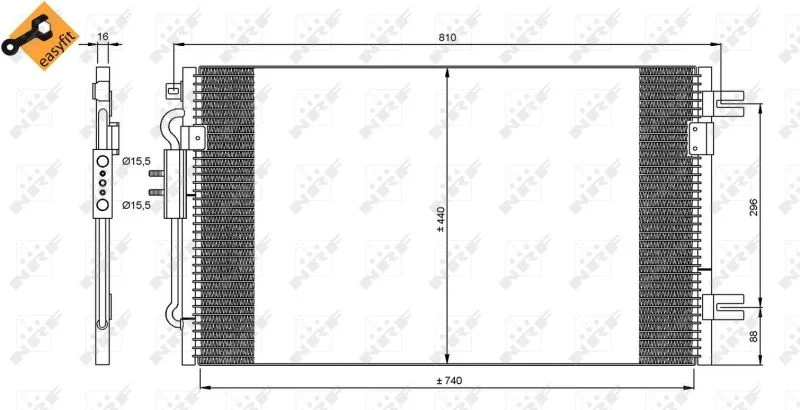 Condenser, air conditioning NRF 35799