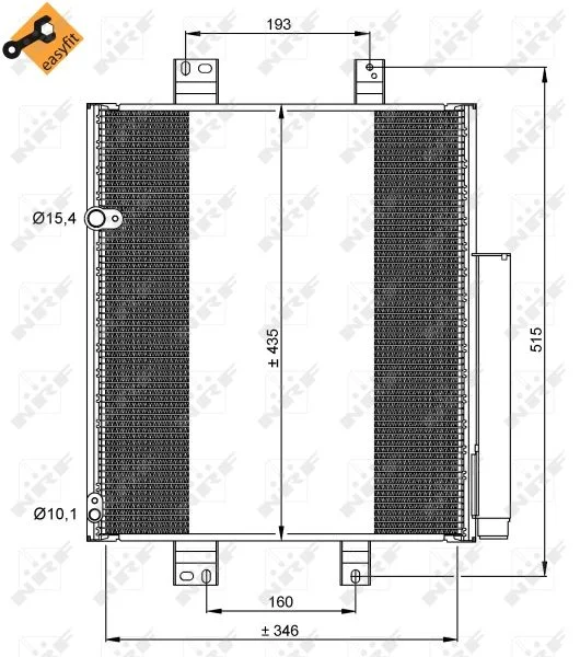 Condenser, air conditioning NRF 35853