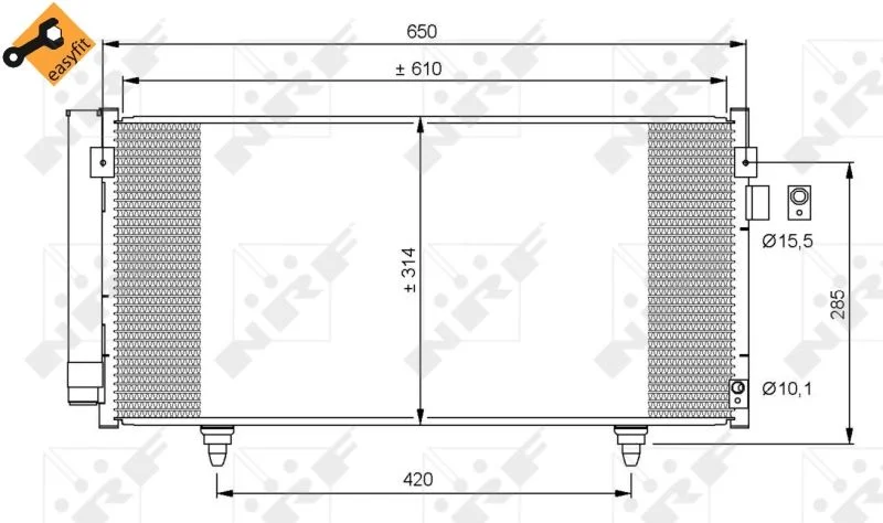 Condenser, air conditioning NRF 35855