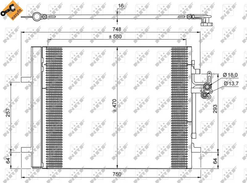 Condenser, air conditioning NRF 35884