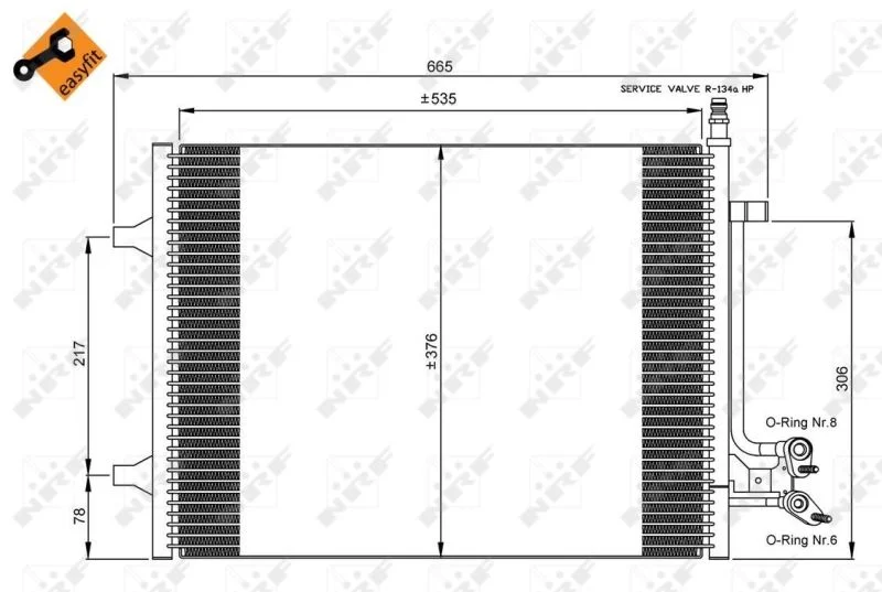 Condenser, air conditioning NRF 35904